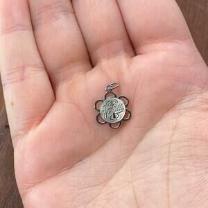 Vintage Crea 925 Sterling Silver "Jamaica" Palm Tree Pendant Bracelet Charm